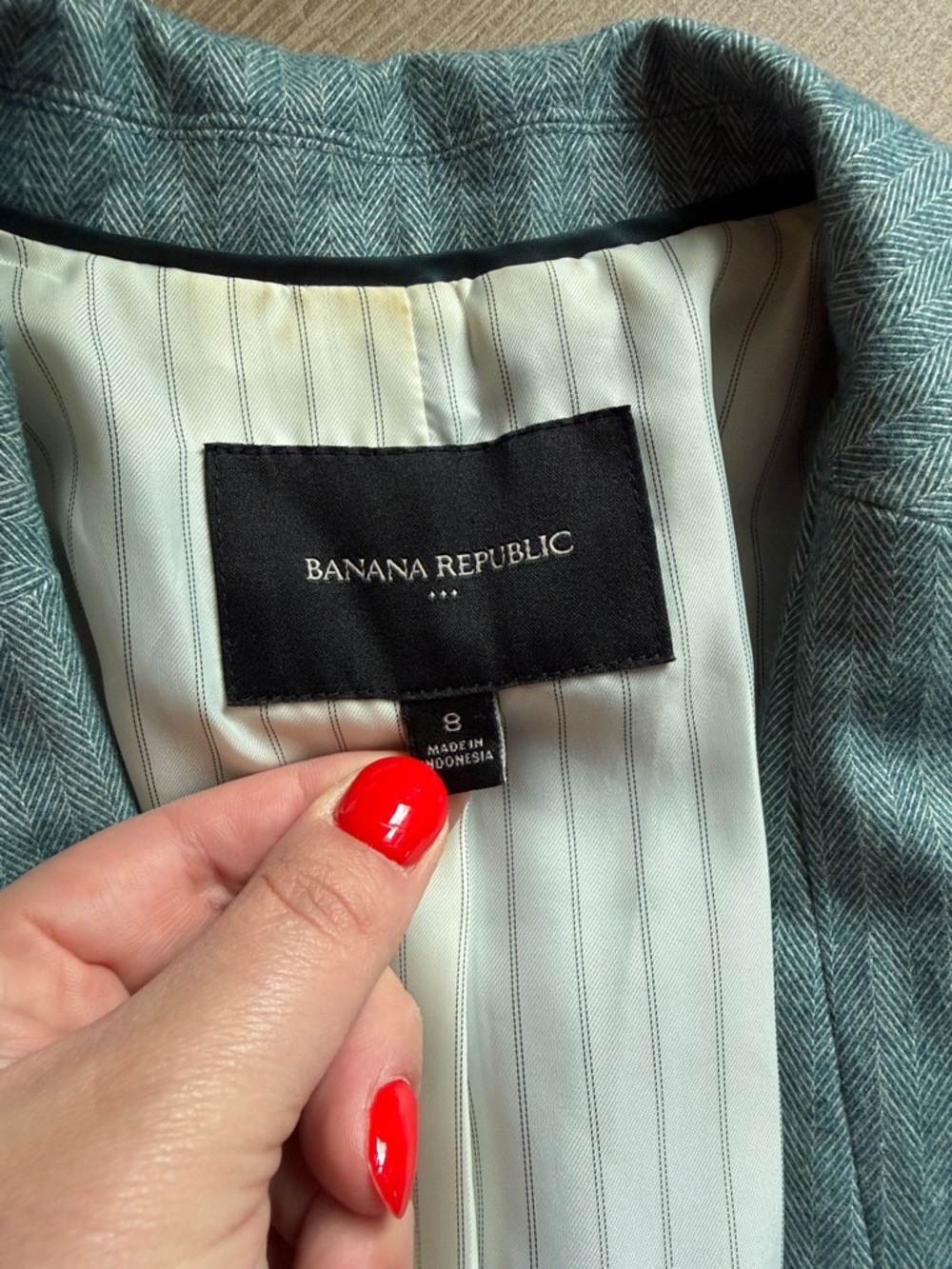 Banana Republic Teal Blue Blazer - Modern Tailored Fit - Picture 2 of 4